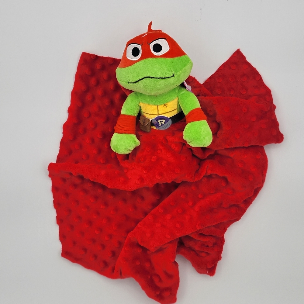Lovey Ninja Turtle Plush Security Blanket 20x20